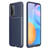 Huawei P Smart 2021 Kılıf Auto Focus Karbon Kapak - Lacivert