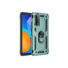 Huawei P Smart 2021 Kılıf Sofya Yüzüklü Silikon Kapak - Yeşil