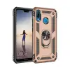 Huawei P20 Lite Kılıf Sofya Yüzüklü Silikon Kapak - Gold