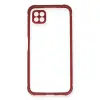 Huawei P40 Lite Kılıf Miami Şeffaf Silikon - Fuşya