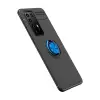 Huawei P40 Pro Kılıf Range Yüzüklü Silikon - Siyah-mavi