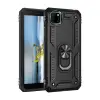 Huawei Y5p Kılıf Sofya Yüzüklü Silikon Kapak - Siyah