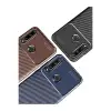 Huawei Y6p Kılıf Auto Focus Karbon Kapak - Lacivert