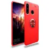 Huawei Y6p Kılıf Range Yüzüklü Silikon - Kırmızı