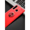 Huawei Y6p Kılıf Range Yüzüklü Silikon - Kırmızı