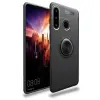 Huawei Y6p Kılıf Range Yüzüklü Silikon - Siyah