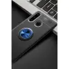 Huawei Y6p Kılıf Range Yüzüklü Silikon - Siyah-mavi