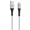Hytech HY-X331 1m 2.4A Lightning Silver Gri Data + Şarj Kablosu (KDO)