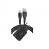 Hytech HY-XE26T Type-C Kablolu 2100MA Ev Şarj 11W + 2,4A Siyah Şarj Adaptör Seti
