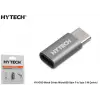Hytech HY-XO30 Gümüş Metal Gövde MicroUSB 5pin F to Type C M Çevirici (KDO)