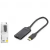 iETOP HDX7898 Type-C to HDMI Görüntü Dönüştürücü 4K 30Hz 20 cm Siyah (KDO)