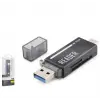 iETOP TC306AC USB Type-C 3.2 Gen1 Kart Okuyucu SD MicroSD 5 Gbps Siyah