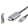 iETOP TH03A Type-C to HDMI Görüntü Kablosu 4K 30 Hz Örgülü 1 m Gri (KDO)