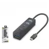 iETOP TU0529 Type-C 3.2 Gen1 Hub 4 Port 5 Gbps 80 cm Siyah