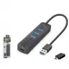 iETOP TU359 USB Type-C 3.2 Gen1 Anahtarlı Hub 4 Port 5 Gbps Siyah