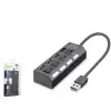 iETOP U3202 USB 3.0 Anahtarlı Hub 4 Port 5 Gbps Siyah
