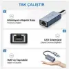 Inca IUTP-01TX Ethernet Adaptörü USB ve TYPE-Cye Bağlantı USB 3.0 ve TYPE-C 3.1 Alüminyum 1000Mbps (KDO)
