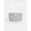 İnci ( İğne Kısmı Rodyum Kaplama ) Zirkon Taşlı Pirinç Altılı  Kombin Küpe - Kp00656