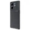 İnfinix Smart 9 Kılıf Auto Focus Karbon Kapak - Siyah