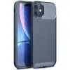 İphone 11 Kılıf Auto Focus Karbon Kapak - Lacivert