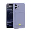 İphone 11 Kılıf Kelvin Kartvizitli Silikon - Lila