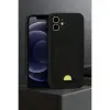 İphone 11 Kılıf Kelvin Kartvizitli Silikon - Siyah