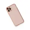 İphone 11 Pro Kılıf Coco Deri Silikon Kapak - Pembe