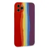 İphone 11 Pro Kılıf Ebruli Lansman Silikon - Kırmızı-mor