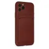 İphone 11 Pro Kılıf Kelvin Kartvizitli Silikon - Bordo