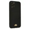 İphone 11 Pro Kılıf Kelvin Kartvizitli Silikon - Siyah
