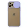 İphone 11 Pro Kılıf Palm Buzlu Kamera Sürgülü Silikon - Lila