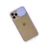 İphone 11 Pro Kılıf Palm Buzlu Kamera Sürgülü Silikon - Lila