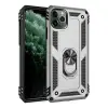İphone 11 Pro Kılıf Sofya Yüzüklü Silikon Kapak - Gümüş