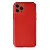 İphone 11 Pro Max Kılıf Coco Deri Silikon Kapak - Kırmızı
