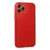 İphone 11 Pro Max Kılıf Coco Deri Silikon Kapak - Kırmızı