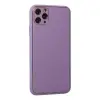 İphone 11 Pro Max Kılıf Coco Deri Silikon Kapak - Lila