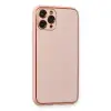 İphone 11 Pro Max Kılıf Coco Deri Silikon Kapak - Pembe
