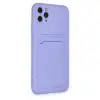 İphone 11 Pro Max Kılıf Kelvin Kartvizitli Silikon - Lila