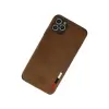 İphone 11 Pro Max Kılıf Loop Deri Silikon - Kahverengi