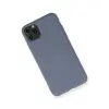 İphone 11 Pro Max Kılıf Nano İçi Kadife Silikon - Gri