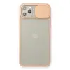İphone 11 Pro Max Kılıf Palm Buzlu Kamera Sürgülü Silikon - Pembe