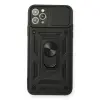 İphone 11 Pro Max Kılıf Pars Lens Yüzüklü Silikon - Siyah