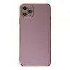 İphone 11 Pro Max Kılıf Volet Silikon - Mor