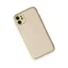 İphone 12 Kılıf Coco Deri Silikon Kapak - Gold