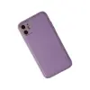 İphone 12 Kılıf Coco Deri Silikon Kapak - Lila
