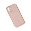 İphone 12 Kılıf Coco Deri Silikon Kapak - Pembe