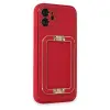 İphone 12 Kılıf Coco Elit Kapak - Kırmızı
