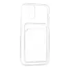İphone 12 Kılıf Kart Şeffaf Silikon - Şeffaf