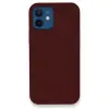 İphone 12 Kılıf Lansman Legant Silikon - Bordo