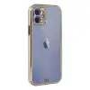 İphone 12 Kılıf Liva Taşlı Silikon - Beyaz